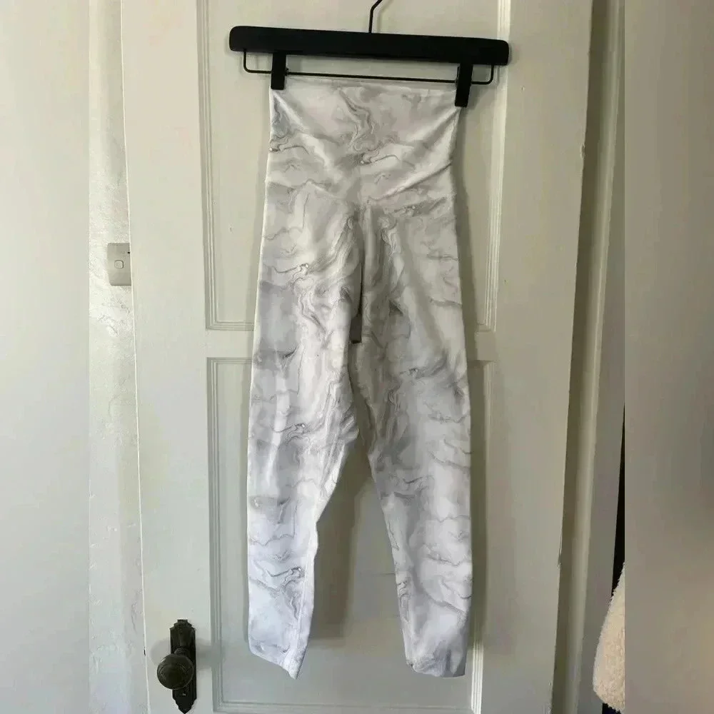 DYI White and Grey Marble Leggings Size XS - Picture 2 of 3